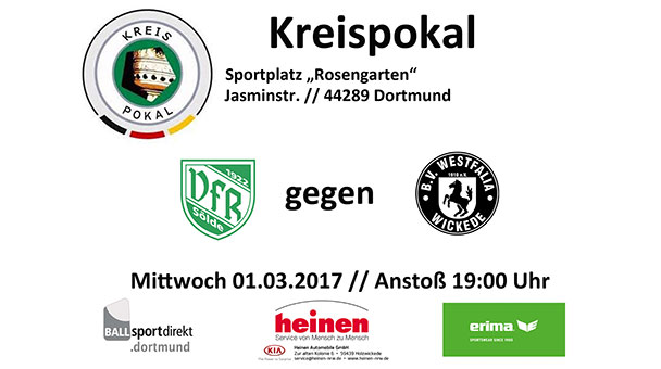 Kreispokalspiel der 1. Mannschaft in Sölde