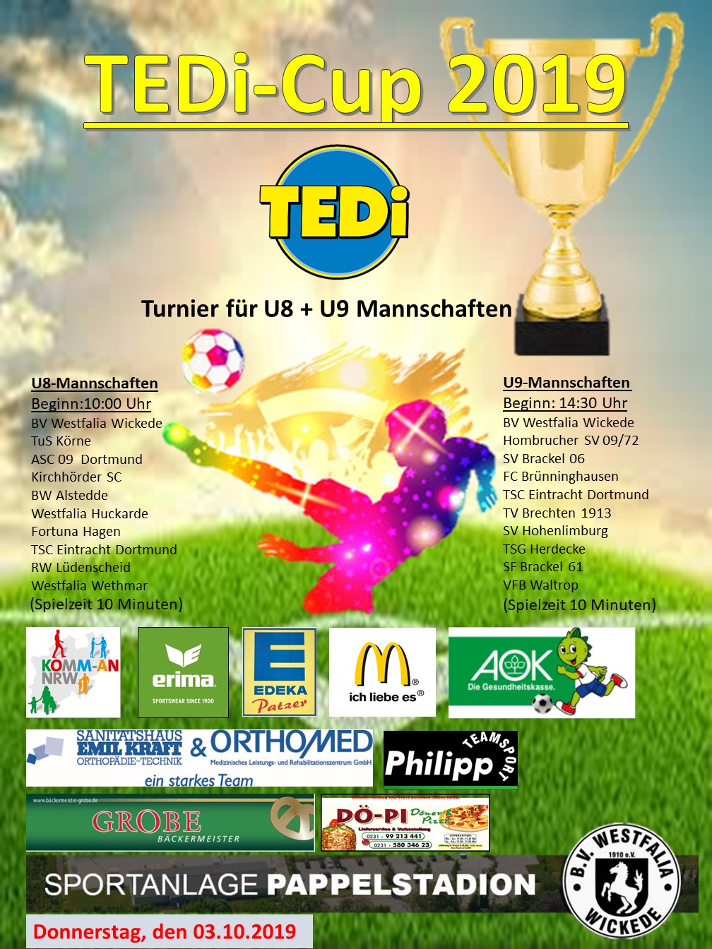 TEDi-Cup 2019 für U8- und U9-Mannschaften