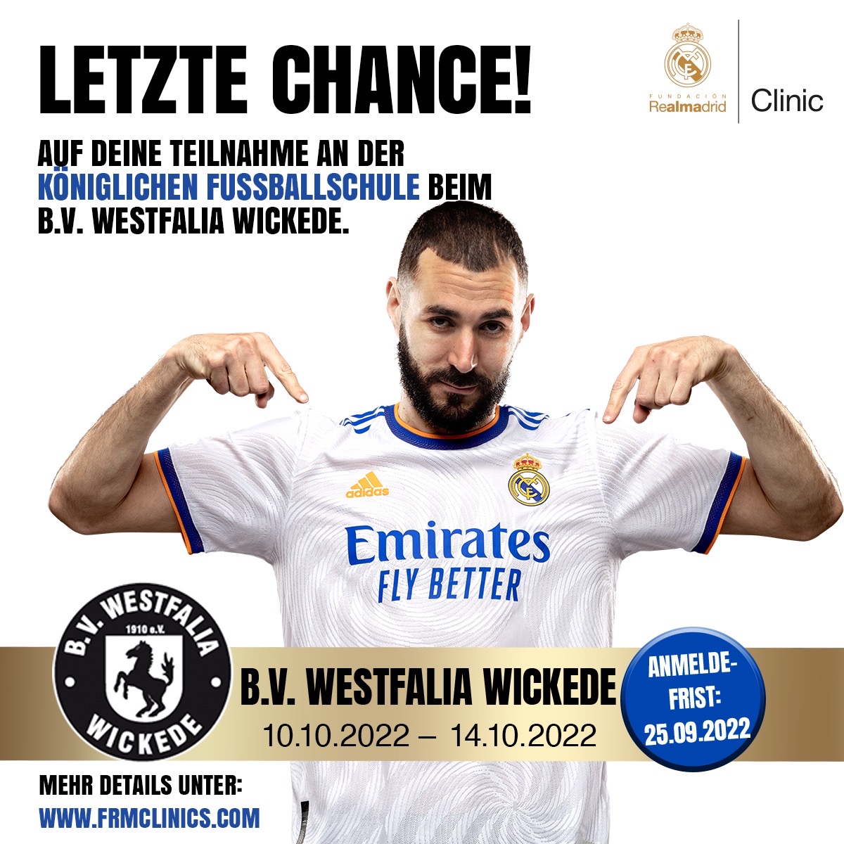 !!!Letzte Chance!!! – Fundacíon Real Madrid Clinics